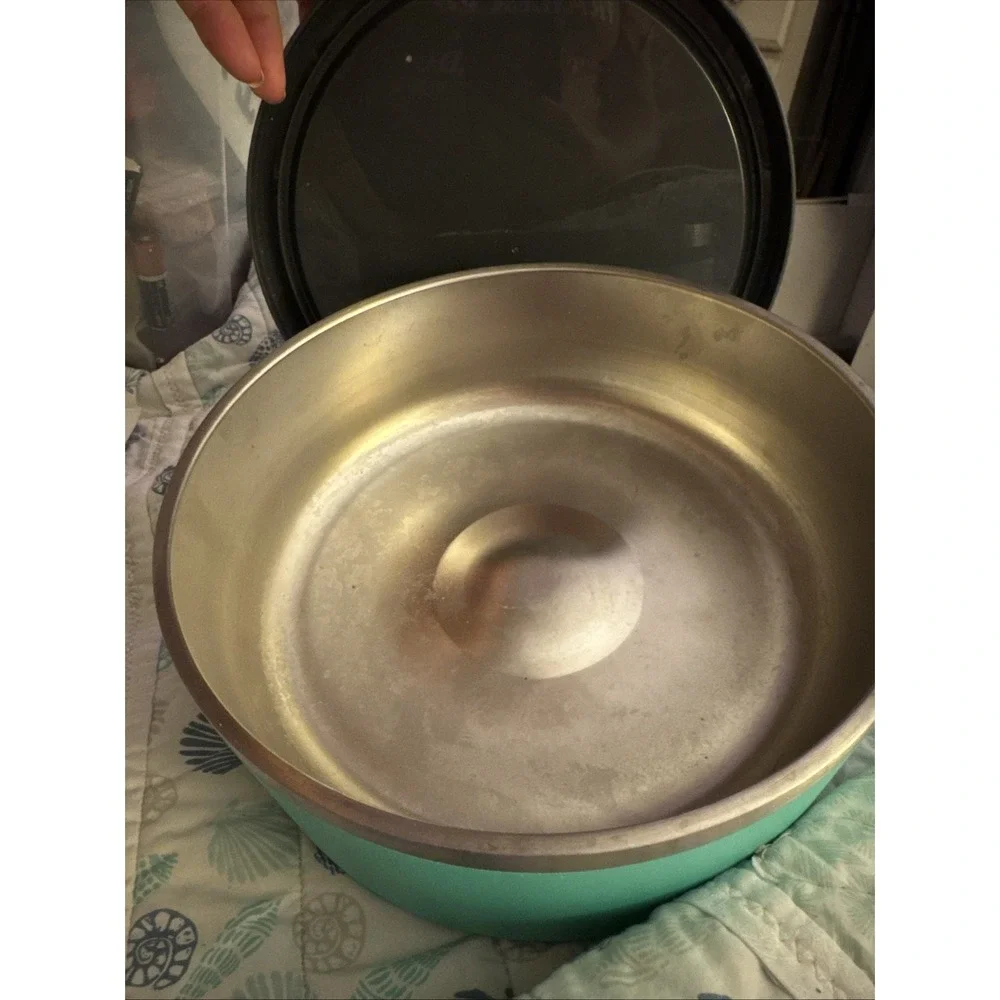 Toadfish 8 cup Non-Tipping Double Wall Dog Bowl‎ Teal TG1321 NEW Pet Dish w/LID